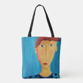 Portret van een man Modern Schilderkunst Schilderi Tote Bag (Achterkant)