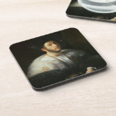 Portret van een man, mogelijk Cesare Borgia (1476- Bier Onderzetter (Linkerzijde)