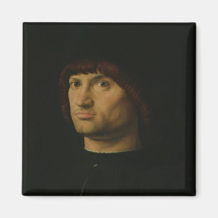 Portret van een Man, of Condottiere, 1475 (olie o Magneet