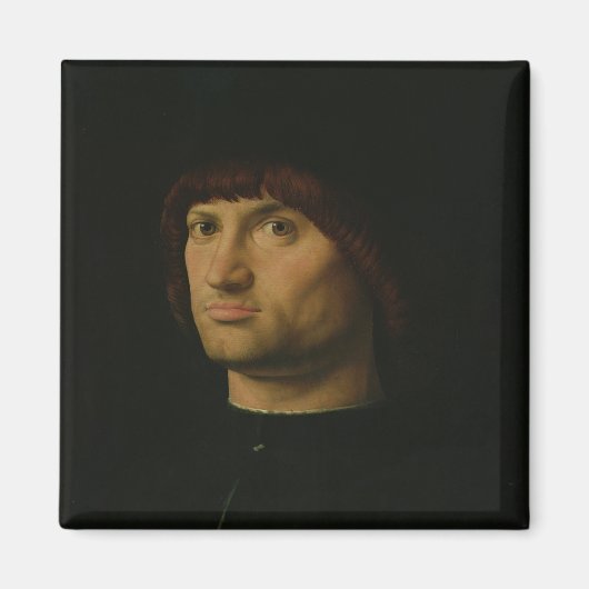 Portret van een Man, of Condottiere, 1475 (olie o Magneet (Voorkant)