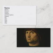 Portret van een Man, of Condottiere, 1475 (olie o Visitekaartje (Voorkant / Achterkant)