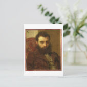 Portret van een Man (olie op het paneel) Briefkaart (Staand voorkant)