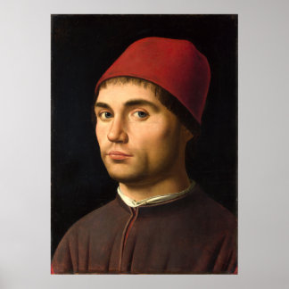Portret van een Man van Antonello da Messina Poster