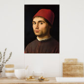 Portret van een Man van Antonello da Messina Poster (Keuken)