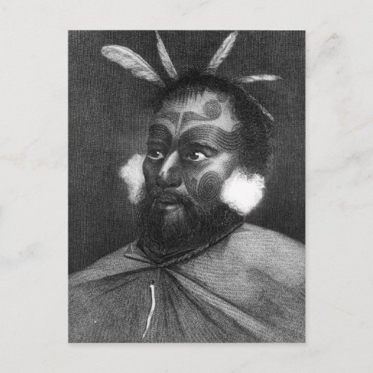 Portret van een Man van Nieuw-Zeeland Briefkaart (Voorkant)