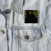 Portret van een Man Vierkante Button 5,1 Cm (In situ)