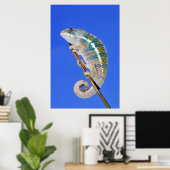 portret van een mannetjeskameleon poster (Thuiskantoor)