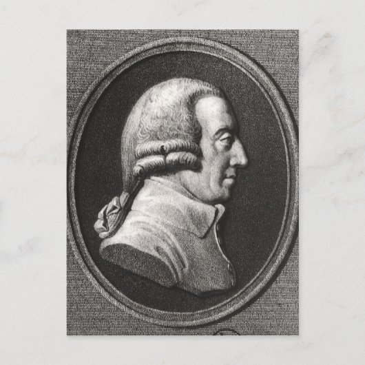 Portret van een medaillon van Adam Smith Briefkaart (Voorkant)