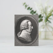 Portret van een medaillon van Adam Smith Briefkaart (Staand voorkant)