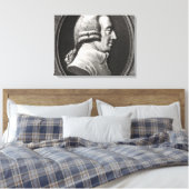 Portret van een medaillon van Adam Smith Canvas Afdruk (Insitu (Slaapkamer))
