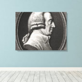 Portret van een medaillon van Adam Smith Canvas Afdruk (Insitu (Houten vloer))