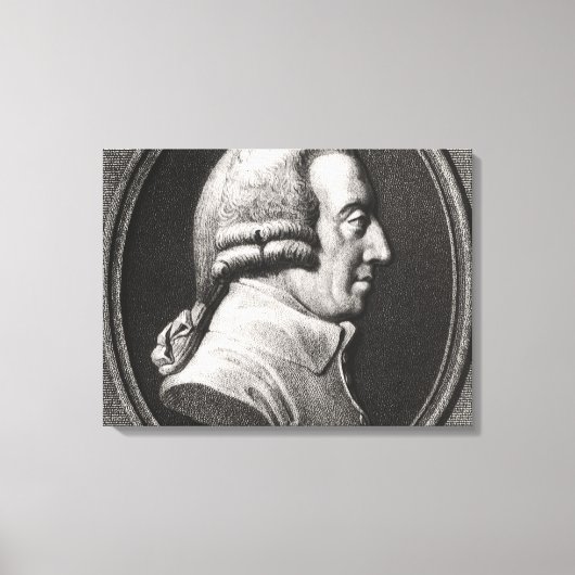 Portret van een medaillon van Adam Smith Canvas Afdruk (Voorkant)