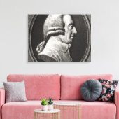 Portret van een medaillon van Adam Smith Canvas Afdruk (Insitu (Woonkamer))