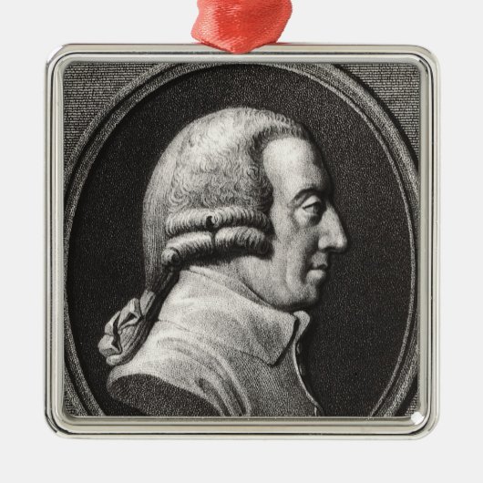 Portret van een medaillon van Adam Smith Metalen Ornament (Voorkant)