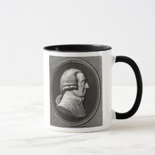 Portret van een medaillon van Adam Smith Mok