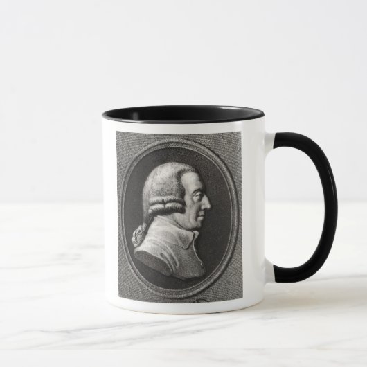 Portret van een medaillon van Adam Smith Mok (Rechts)