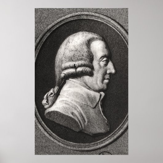 Portret van een medaillon van Adam Smith Poster (Voorkant)