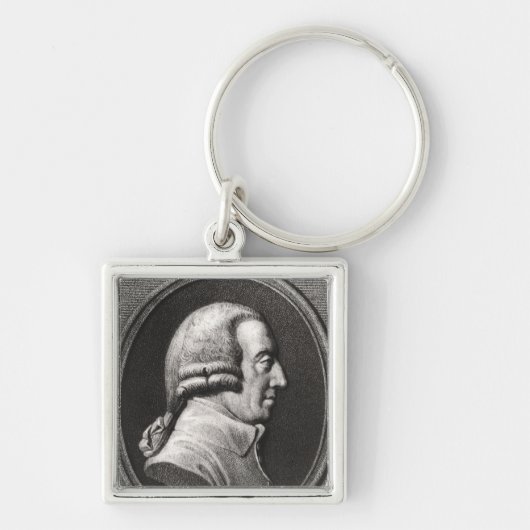 Portret van een medaillon van Adam Smith Sleutelhanger (Voorkant)