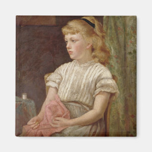Portret van een meisje, 1896 (olie op doek) magneet
