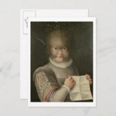 Portret van een meisje dat in Hair is bedekt Briefkaart (Voorkant / Achterkant)