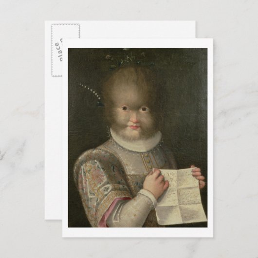 Portret van een meisje dat in Hair is bedekt Briefkaart (Voorkant / Achterkant)