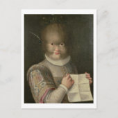 Portret van een meisje dat in Hair is bedekt Briefkaart (Voorkant)