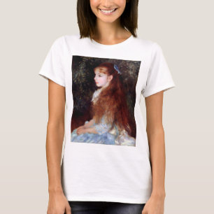 Portret van een meisje met blauw lintje, Renoir T-shirt