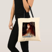 Portret van een meisje met blauw lintje, Renoir Tote Bag (Voorkant (product))