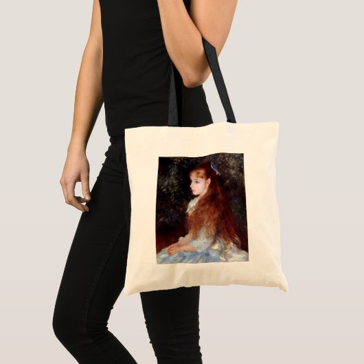 Portret van een meisje met blauw lintje, Renoir Tote Bag (Voorkant (product))