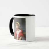 Portret van een meisje met een rode sjaal mok (Voorkant links)