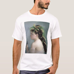 Portret van een meisje met een Sparrow T-shirt