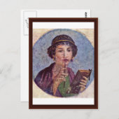 Portret van een meisje Tondo Briefkaart (Voorkant / Achterkant)