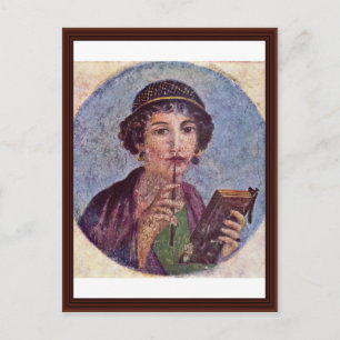 Portret van een meisje Tondo Briefkaart