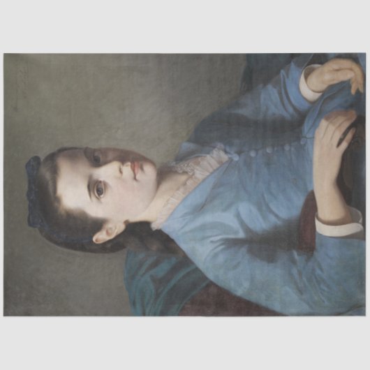 Portret van een meisje van Elegant (door Leloir) Tissuepapier (Voorkant)