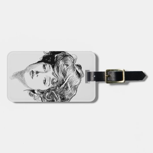 Portret van een meisje van Gibson, 1900 Bagagelabel (Voorkant horizontaal)