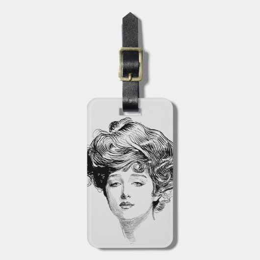 Portret van een meisje van Gibson, 1900 Bagagelabel (Voorkant verticaal)