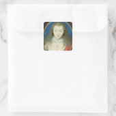 Portret van een meisje vierkante sticker (Tas)