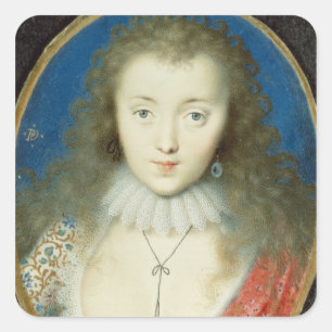 Portret van een meisje vierkante sticker