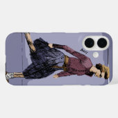 Portret van een Modieuze Vrouw die Halverwege Loop Case-Mate iPhone Case (Achterkant (horizontaal))
