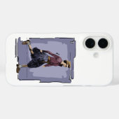 Portret van een Modieuze Vrouw die Halverwege Loop Case-Mate iPhone Case (Achterkant (horizontaal))
