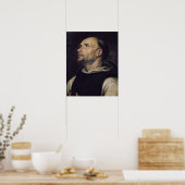 Portret van een monk poster (Keuken)