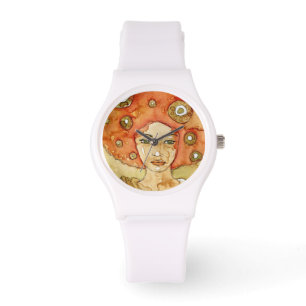 Portret van een mooi meisje horloge