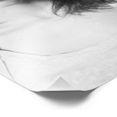 Portret van een mooi meisje in een zwart-wit foto afdruk (Hoek)