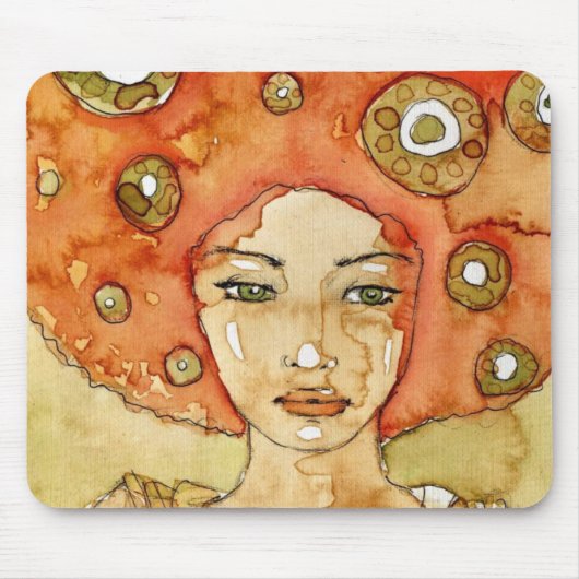 Portret van een mooi meisje muismat (Voorkant)