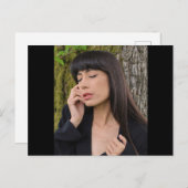 Portret van een mooie jonge dame briefkaart (Voorkant / Achterkant)