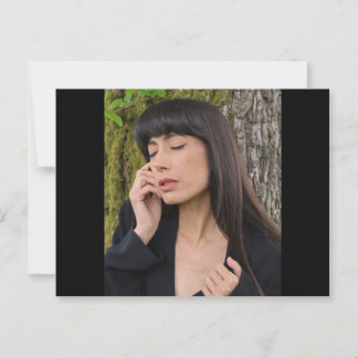 Portret van een mooie jonge dame briefkaart