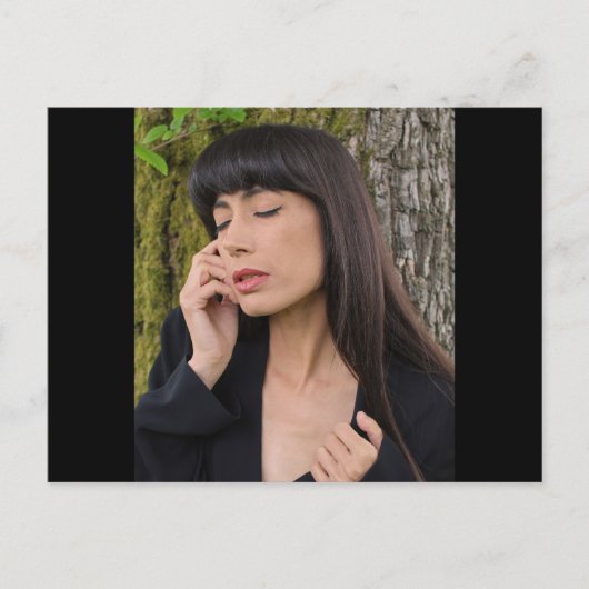 Portret van een mooie jonge dame briefkaart (Voorkant)