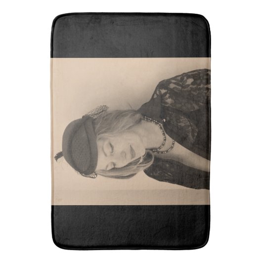 Portret van een mooie vrouw badmat (Voorkant Verticaal)