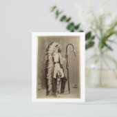 Portret van een Native American van 'Buffalo Bill' Briefkaart (Staand voorkant)