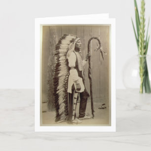 Portret van een Native American van 'Buffalo Bill' Kaart